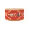 LaRibbons 2 1/2" Wired Reversible Dupioni | Nutcracker with Diamond Pattern on Red | 10 Yard Roll